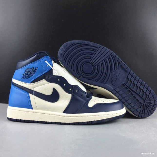 Jordan Retro 1 High OG 555088-140 Obsidian Air 1217